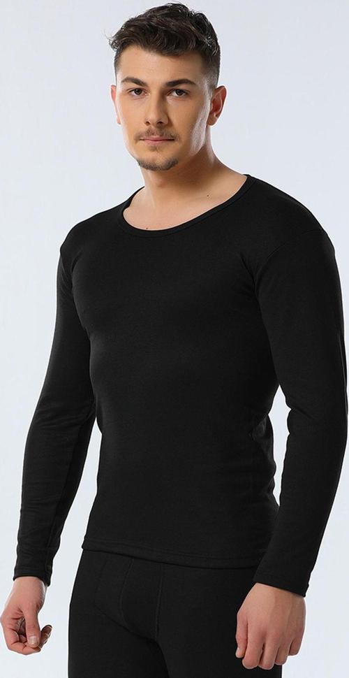 Erkek Siyah Uzun Kol Termal Fanila Içlik