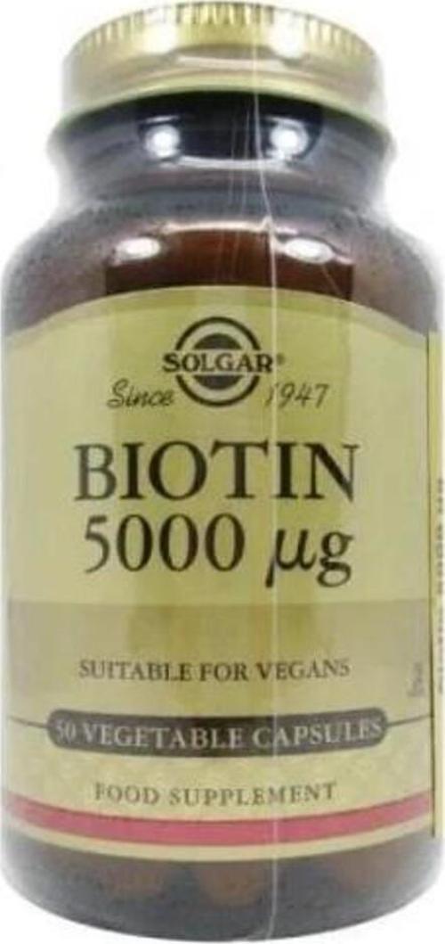Biotin 5000 mcg 50 Bitkisel Kapsül