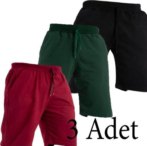 Pamuklu Cepli Basic Erkek Şort 3 Adet