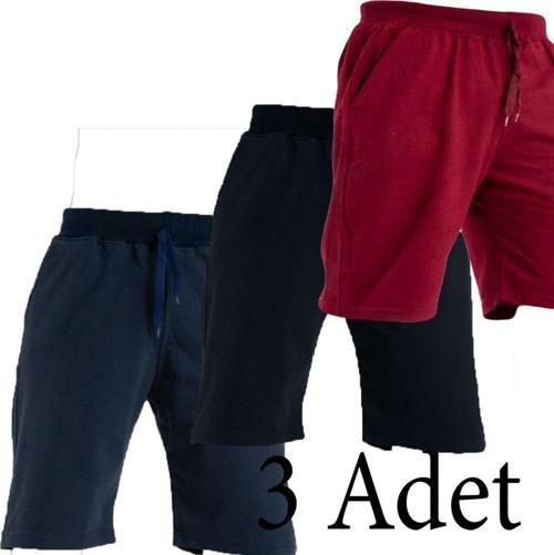 Pamuklu Cepli Basic Erkek Şort 3 Adet
