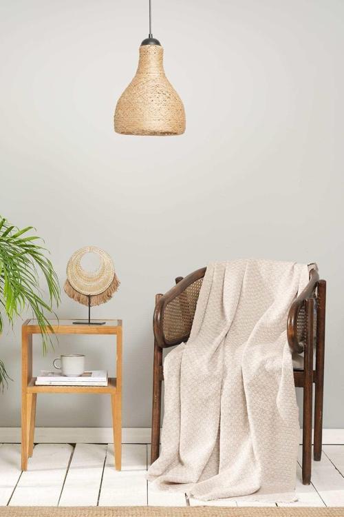 1 Adet Karaca Home Bety Bej Throw 130 cm x 170 cm