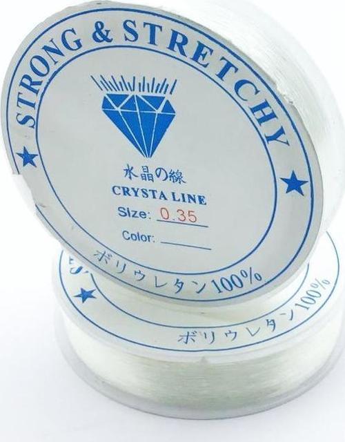 Şeffaf Misina 0.35 mm Esnek Silikon El İşi Takı Aksesuar Misinası - 1 Adet