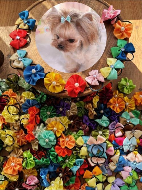 Lastikli Kedi Ve Köpek Tokası - 20 Adet Karışık Renk