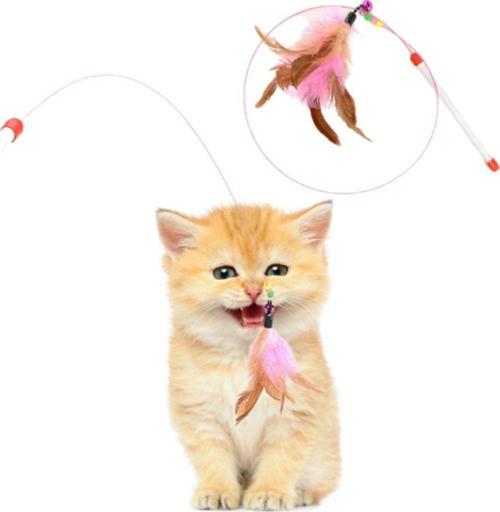 Tüylü Zilli Kedi Oltası 90 Cm
