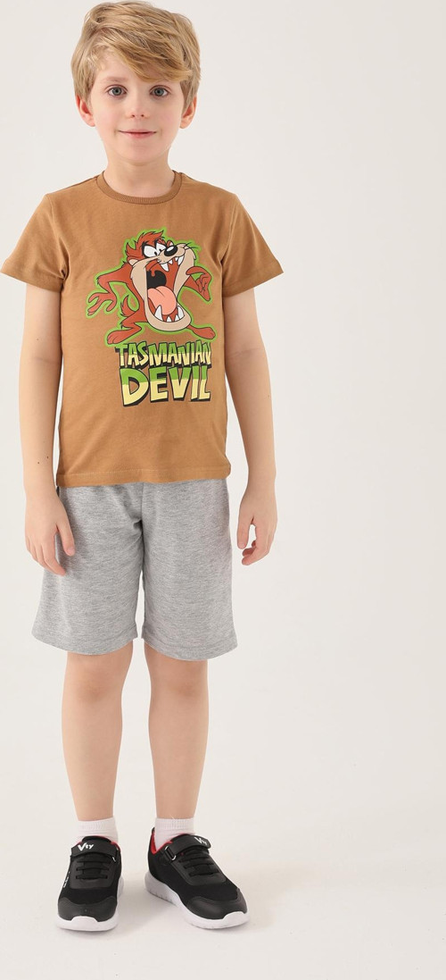 L1583-2 Erkek Çocuk Tişört Tütün