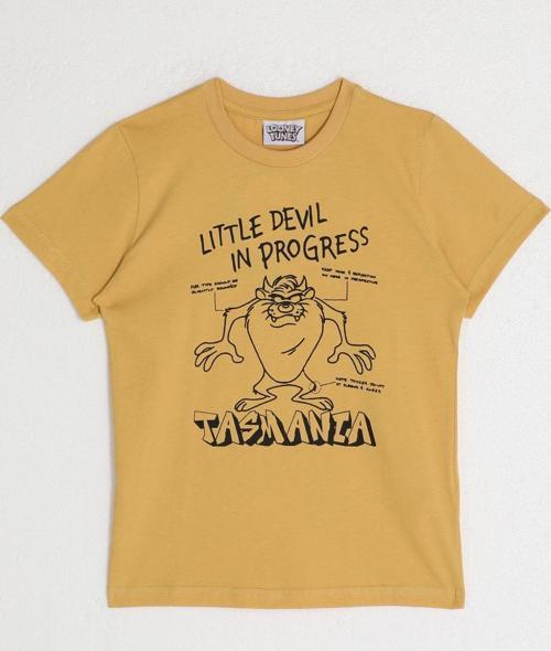 L1587-2 Erkek Çocuk Tişört Zencefil