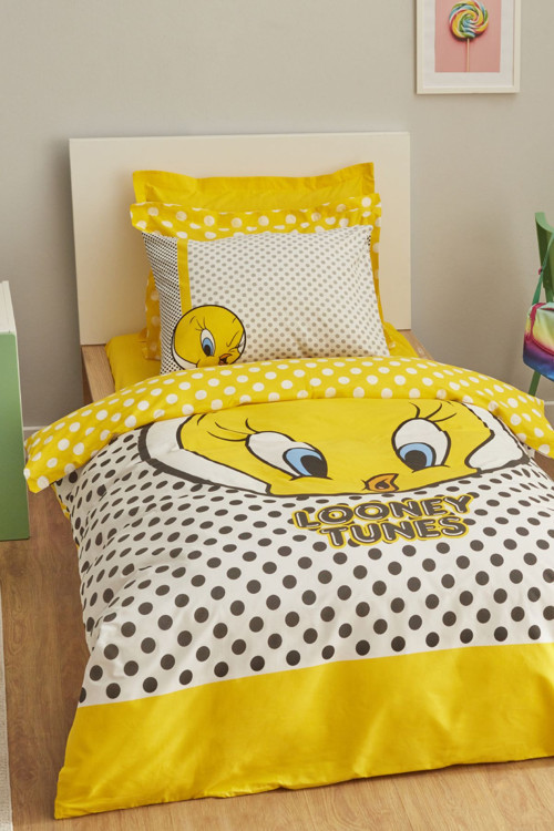 Looney Tunes Tweety %100 Pamuk Tek Kişilik Nevresim Takımı