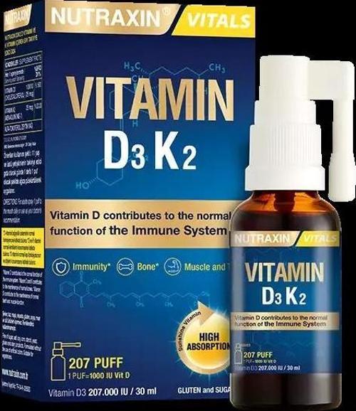 D3-K2 30 Ml Sprey - 1000 IU D3 Vitamini, 25 mcg K2 Vitamini