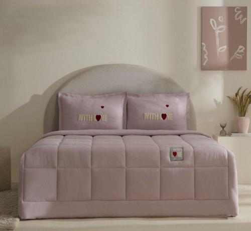 With Love Çift Kişilik Comfort Set Pembe