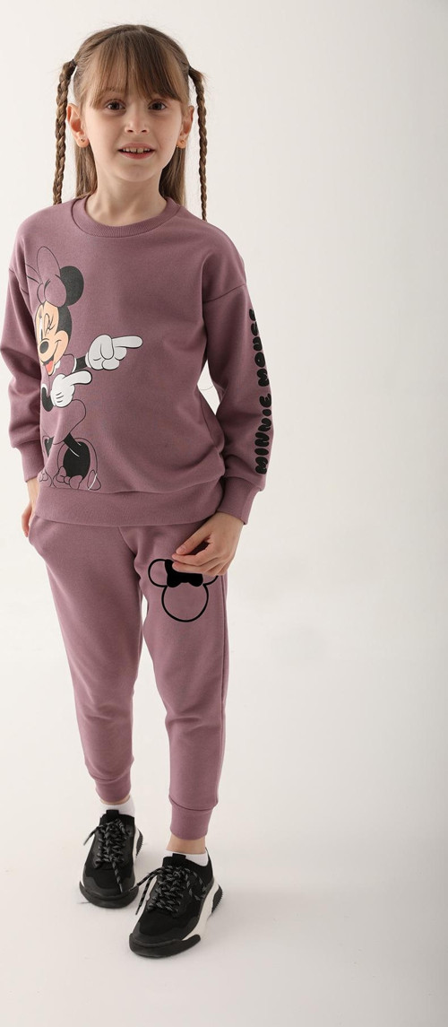 D4811-3 Kız Çocuk Eşofman Takımı Koyu Leylak