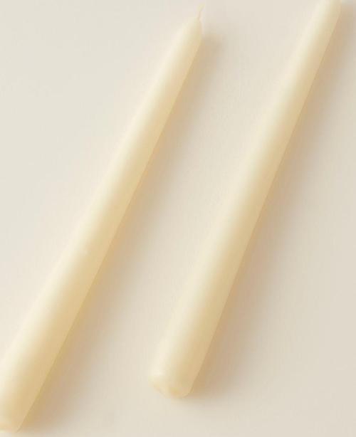 2'li Şamdan Mum Ekru 24 cm