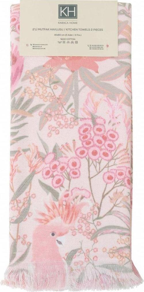 Garden Pudra %100 Pamuk Mutfak Havlusu 2li 60x40 cm