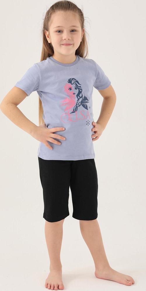 D4804-2 Kız Çocuk Tişört Yaban Mersini