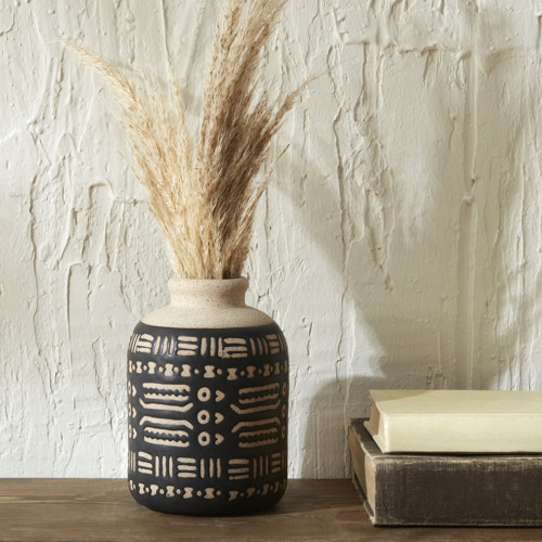 Rustic Vazo 10.5x10.5x16 Siyah