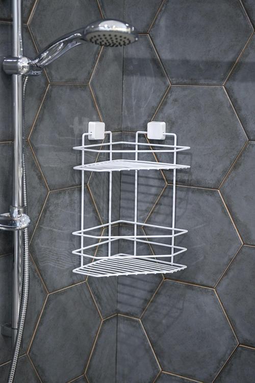 Ömür Boyu Paslanmaz Yapışkanlı Banyo Rafı, Banyo Düzenleyici, Banyo Organizer, Şampuan Rafı