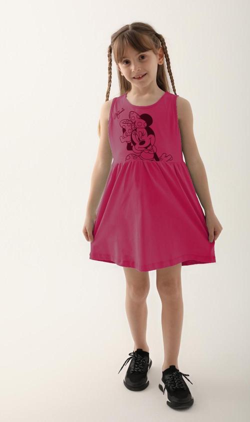 D4860-3 Kız Çocuk Elbise Karanfil