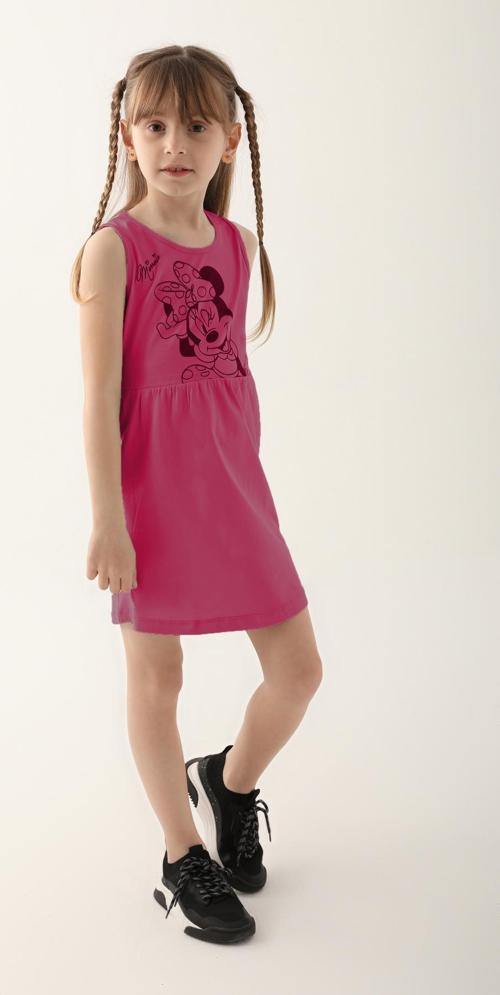 D4860-3 Kız Çocuk Elbise Fuşya
