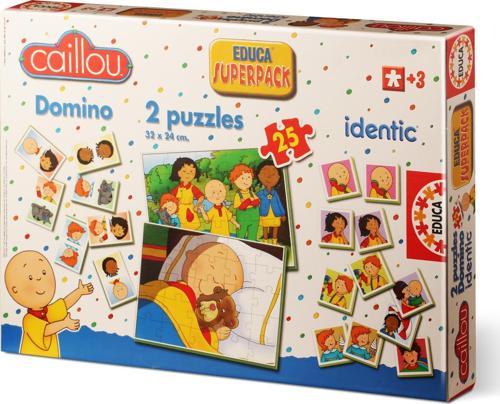 Caillou Domino + Hafıza Oyunu + Puzzle