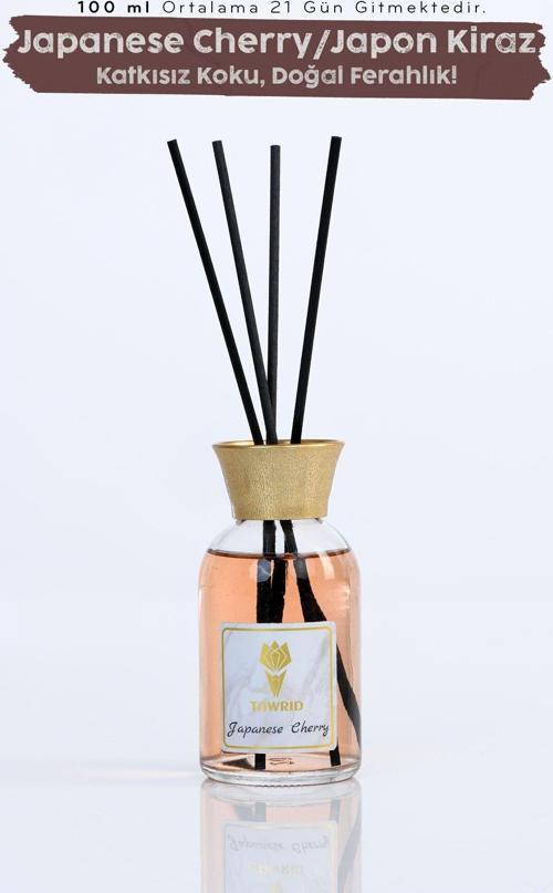 Japon Cherry Kokusu Çubuklu Oda Kokusu Bambu Kokusu Dolap Kokusu Banyo Ev Kokusu Oda Parfümü 100Ml