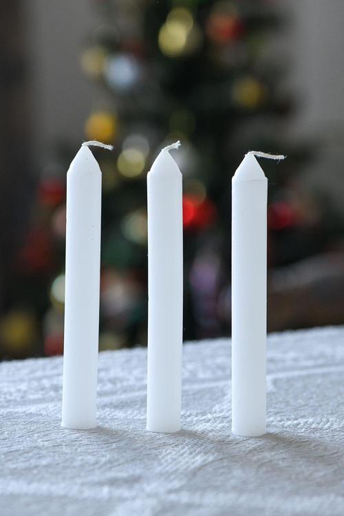 3Lü Şamdan Mumluk Dekoratif Beyaz Mum Silindir Mum Büyük Mum Hediyelik Mum Dekoratif Mumluk Kandil