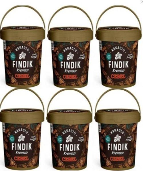 Fındık Parçacıklı Kakaolu Kreması 900gr Kakaolu Kova*6 Adet