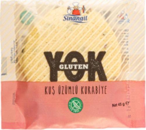 Gluten Yok Tek Kurabiye Kuş Üzümlü 45 gr