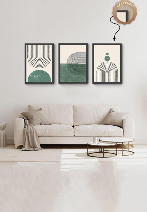Modern Tablo  Siyah Çerçeveli Mutfak Tabloları Mutfak Duvar Tablosu Büyük Duvar Tablo 3Lü Tablo