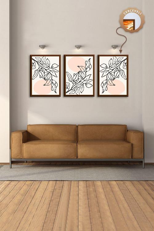 Salon Tablo Yatak Odası Tablo Seti 3Lü Tablo Modern Tablo Mutfak Duvar Tablosu Seti Dekoratif Tablo