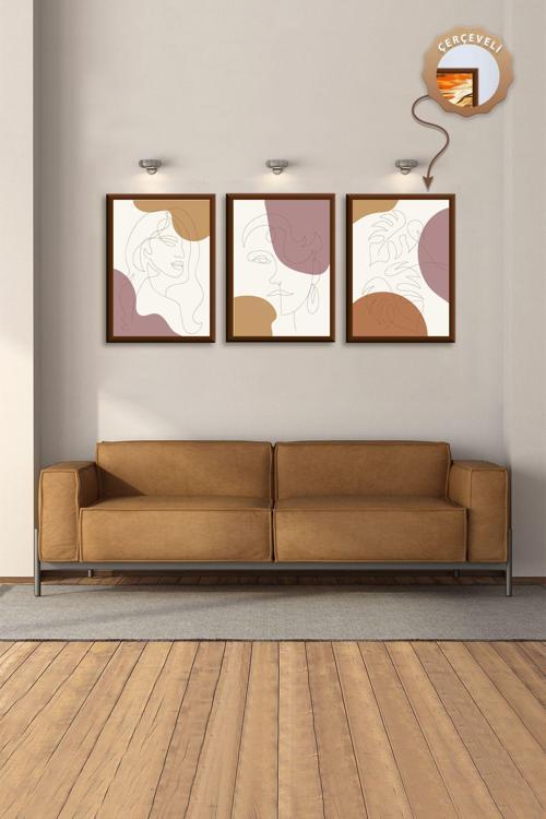 Modern Tablo Mutfak Duvar Tablosu Seti 3Lü Tablo Dekoratif Tablo Yatak Odası Tablo Seti Salon Tablo