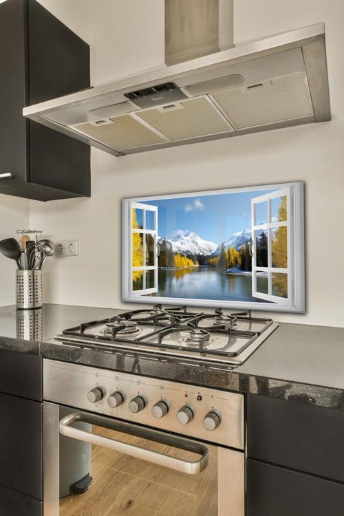 Ocak Arkası Dekoratif Tablo Ankastre Arkası Koruyucu Cam Tablo Cam Mutfak Duvar Tablosu Modern Md