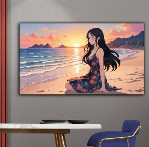 Manzara Tablo Premium Kalite Büyük Duvar Tablolari Modern Bohem Cam Tablo Soyut Salon Tabloları