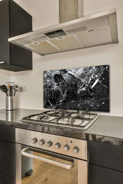 Ocak Arkası Koruyucu Cam Tablo Ankastre Arkası Cam Tablo Gösterişli Tablo Salon Mutfak Tablo M