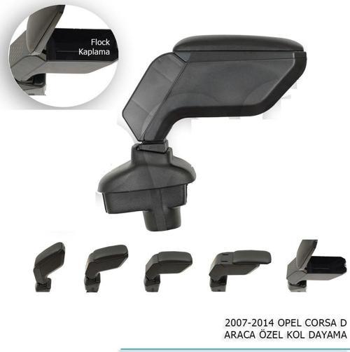 Opel Corsa Uyumlu D Araca Özel Kol Dayama Siyah 2007-2014 Parça
