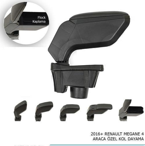 Renault Megane Uyumlu 4 Araca Özel Kol Dayama Siyah 2016+ Parça
