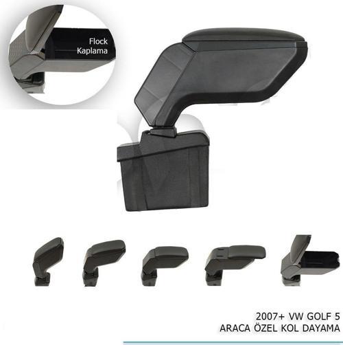 Volkswagen Golf Uyumlu 5 Araca Özel Kol Dayama Siyah 2004-2007 Parça