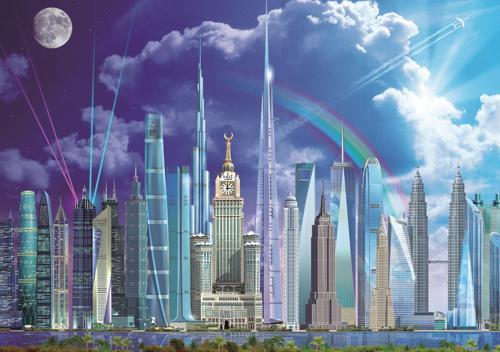 Tall Buildings 1000 Parça Puzzle
