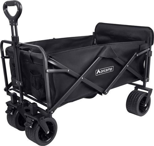 Kamp & Plaj Arabası (Fren Sistemli Rulmanlı Kalın Teker, Katlanır)