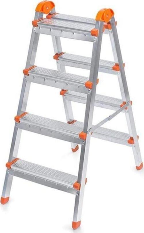 Perilla Çift Çıkışlı 4+4 Basamaklı Metal Merdiven