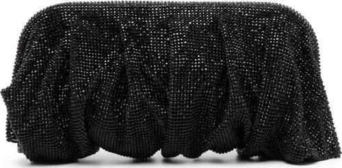 Kadın Siyah Taş Dokuma Burs Detaylı Abiye Çanta