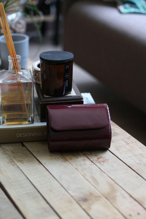 Kadın Bordo Rugan Mini Portföy Abiye Çanta