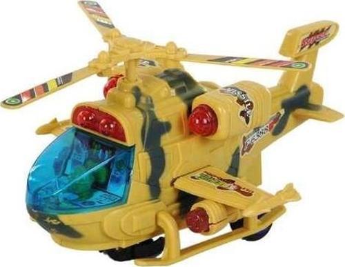 22 Cm Kutulu Pilli Işıklı Sesli Hareketli  Askeri Helikopter 9025
