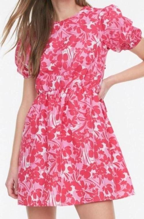 Moda Regular Casual Günlük Poplin Dokuma Bisiklet Yaka Kısa Kol Skater Mini Boy Elbise