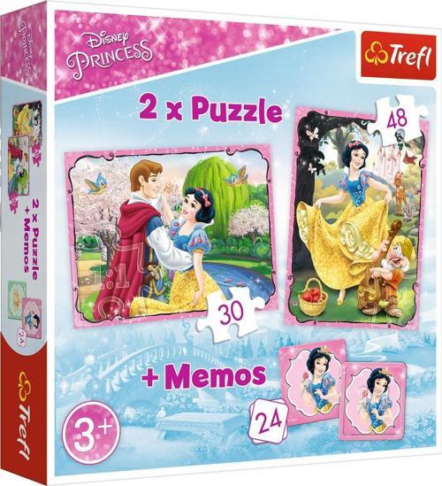 Puzzle Snow White In Love 2'li 30+48 Parça Yapboz 1 Memory Oyun