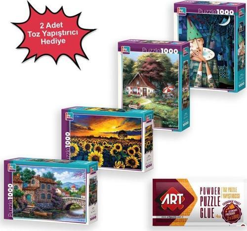 4'lü 1000 Parça Puzzle