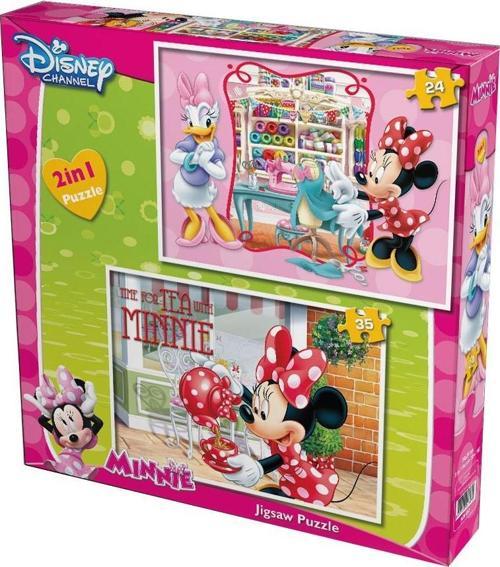 Minnie Mouse 2'li Puzzle 24+35 Parça