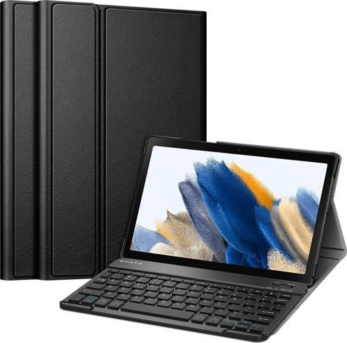 Samsung Galaxy Tab A7 SM-T500 Kılıf Yatay Standlı Bluetooth Klavyeli Deri Kapaklı Kılıf