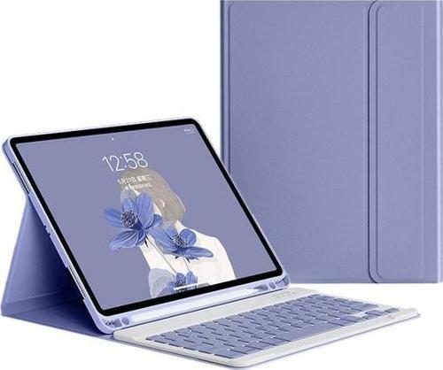 Apple iPad 7. Nesil 10.2 İnç Kılıf Yatay Standlı Bluetooth Klavyeli Deri Kapaklı Kılıf