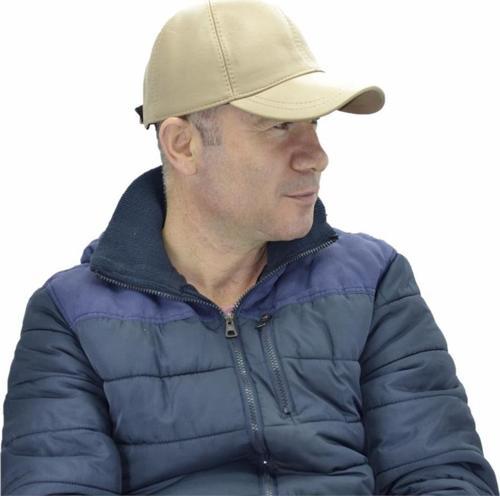 Ayarlanabilir Deri Şapka Bej