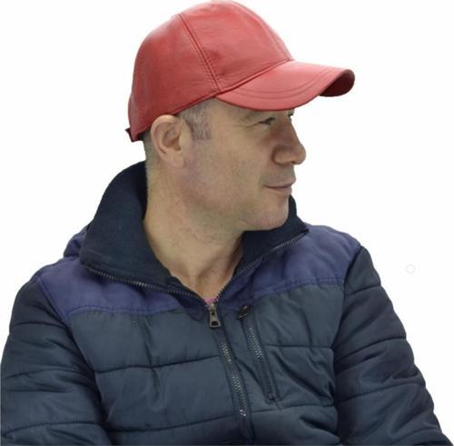 Ayarlanabilir Deri Şapka Kırmızı