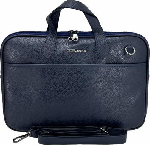 London 71454  Vegan Evrak Laptop Çantası 15 İnç Lacivert
